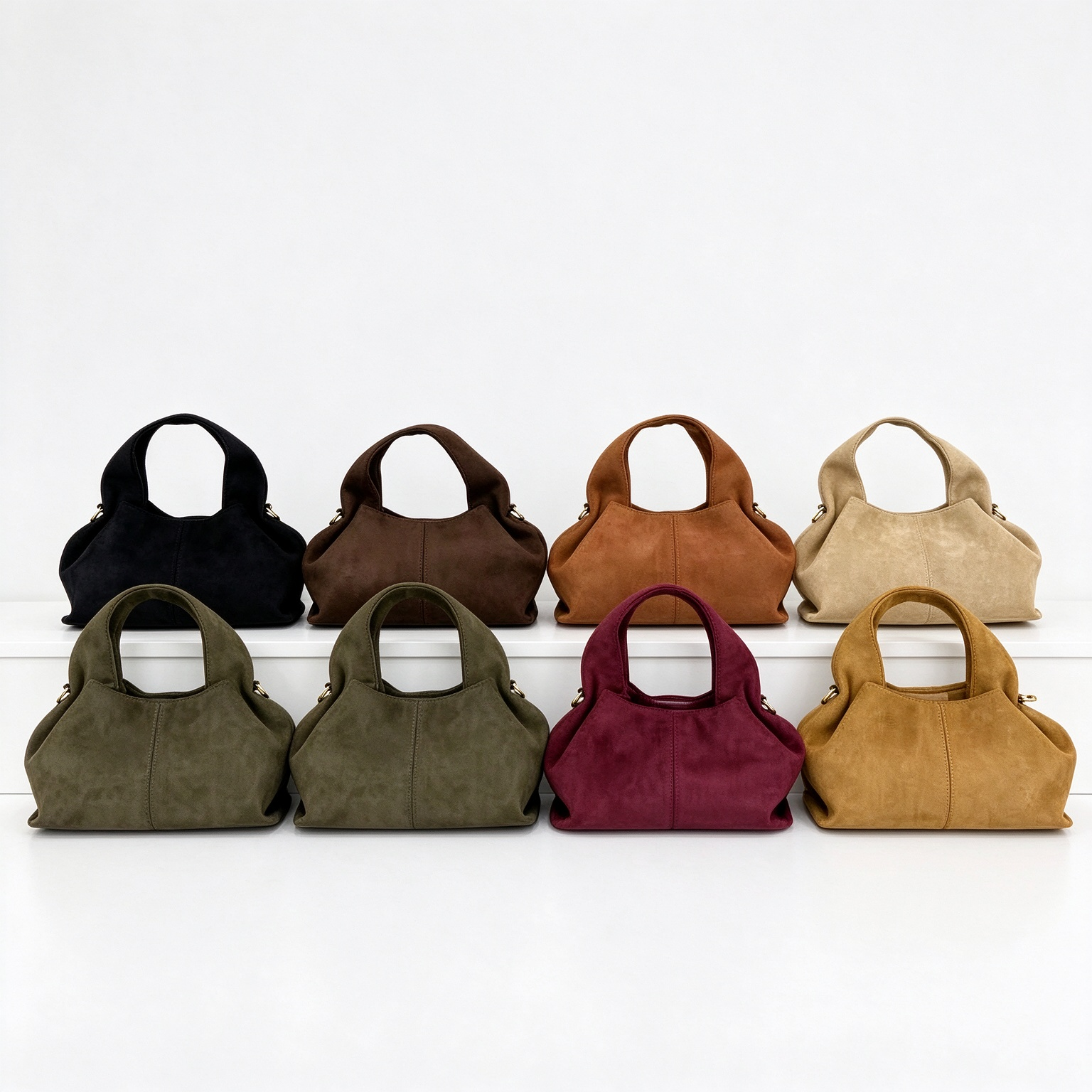 Multi-Color Suede Handbag Collection for Women