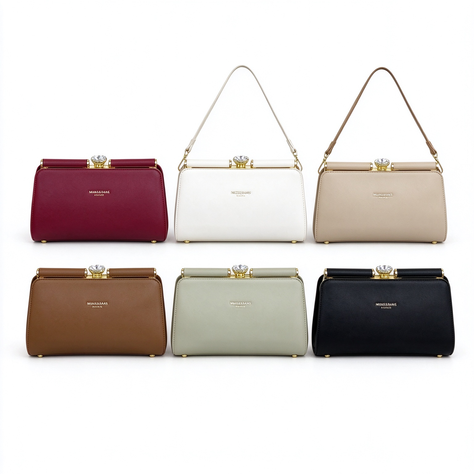 Women’s Elegant Shoulder Bag, Classic Frame Clutch Purse, Fashion Hobo Bag with Gold-Tone Hardware for Evening & Daily Use