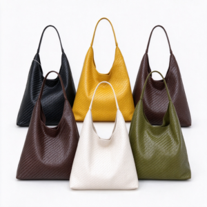 Women’s Woven Hobo Shoulder Bag, Large Capacity Soft Tote Purse, Casual Fashion Handbag for Work, Shopping & Daily Use